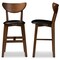 Baxton Studio Eline Black Faux Leather Upholstered Walnut Finished Counter Stool, PK2 144-8075 - alternate 7